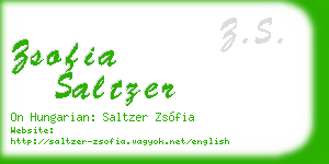 zsofia saltzer business card