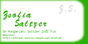 zsofia saltzer business card